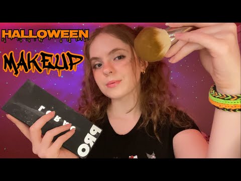 ASMR DOING YOUR FAST HALLOWEEN MAKEUP! 🎃💄