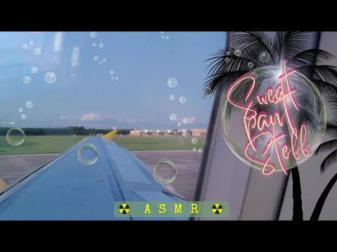 Airplane ASMR (flight delayed, sunset takeoff) #asmr #airport #bbw