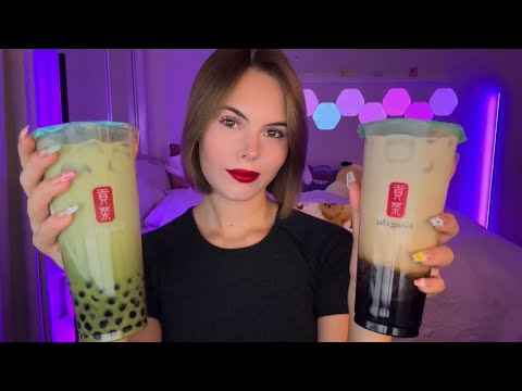 ASMR | Bubble Tea Mukbang 🧋🤤 (boba pearls, mouth sounds…)