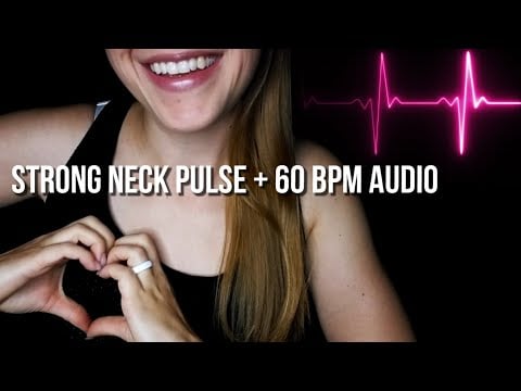 AMAZING Visual Neck Pulse + Slow & Steady 60 BPM Heartbeat [ASMR]