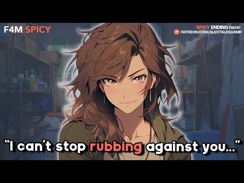(Audio Roleplay F4M) Trapped in a tiny closet with your flirty tomboy crush [SPICY] [teasing] ASMR
