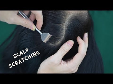 ASMR Head Massage, Hair Parting, Hair Brushing Real Person For Rest And Sleep Better