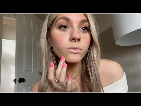 ASMR Tracing My Face and Jewelry (Mini Mic)👑