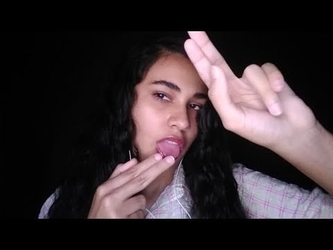 ASMR EU VOU PINTAR O SEU ROSTO COM A MINHA SALIVA  🤤👅💦 SPIT PAINTING  MOUTH SOUNDS
