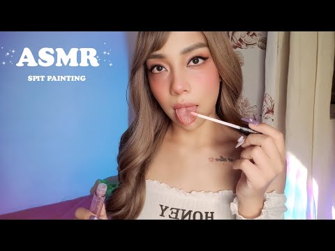 ASMR FAZENDO SUA MAQUIAGEM COM SALIVA, SPIT MAKEUP,  ATENÇÃO PESSOAL, CUIDANDO DE VOCÊ #asmr