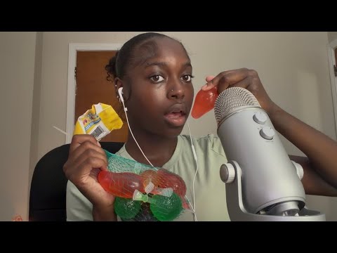 ASMR Eating Jelly Fruits 🍓🍇🥭 (Fail)