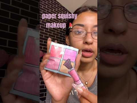 doing your makeup with squishies 🩷 #asmr #asmrmakeup #papersquishy #funasmr