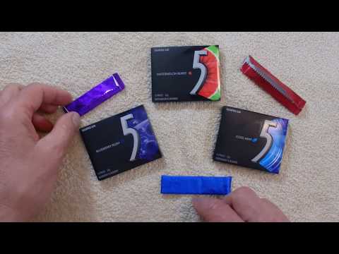 ASMR - 5 Gum Chewing Gum -Australian Accent - Chewing 5 Gum & Describing in a Quiet Whisper