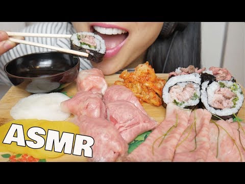 ASMR Roast BEEF SUSHI (EATING SOUNDS) NO TALKING | SAS-ASMR