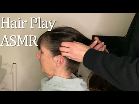 [ASMR] Real Person Hair Play | No Talking | Brushing, hands through hair, nape attention, tugging