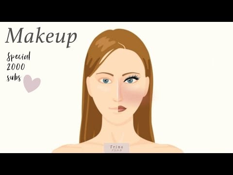 Animated ASMR | Fast simple makeup application (Layered sound & no talking)