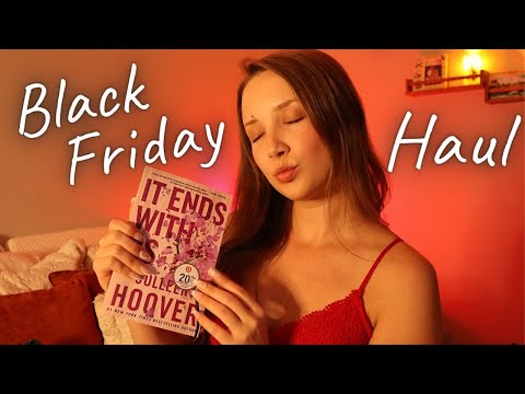 ASMR| SPOILED MYSELF A BIT... BLACK FRIDAY HAUL (book tapping, fabric scratching, whisper rambling)