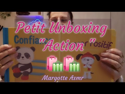 Asmr français, petit Unboxing                            de chez  "Action " 🛍