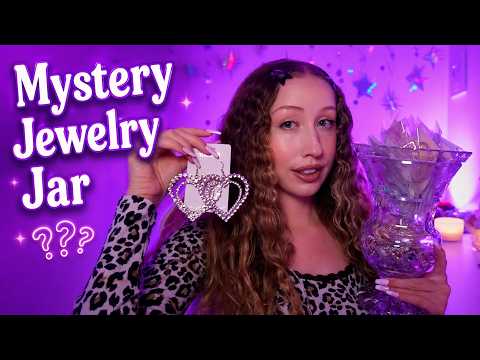 ASMR Mystery Jewelry Jar🫙💎 Soft Sorting, Sparkly Jewelry Sounds & Whispered Show + Tell