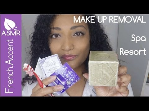 Doing Your Spa Night Make-up removal *ASMR Makeup removal *brushing teeth *Spa resort