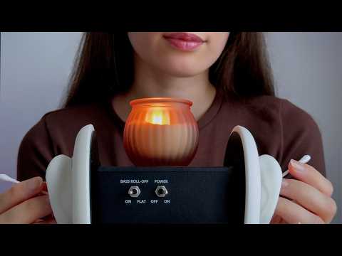 ASMR Ear Massage and Cleaning with Cotton Swabs