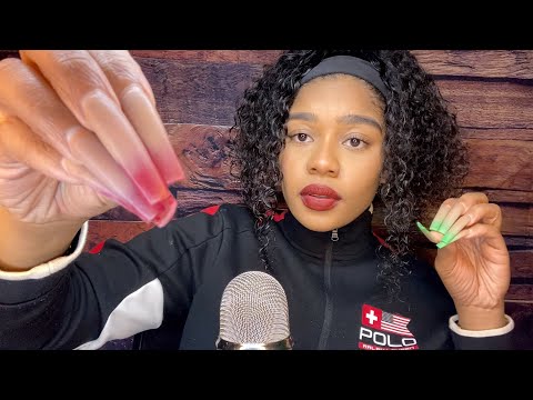 ASMR- CRISP NAIL TAPPING WITH LONG NAILS 💅🏽✨ (Clacking)