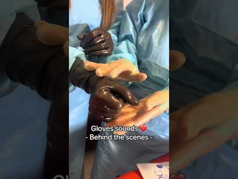 Latex gloves sounds - the nurse take things seriously #medicalexam #ppe