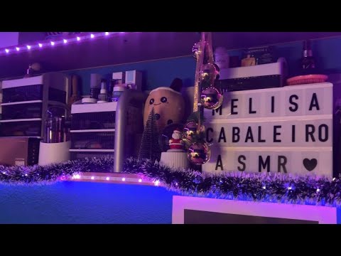 ASMR vlog os enseño mi decoración de Navidad 🎄(susurros, tapping, scratching…)