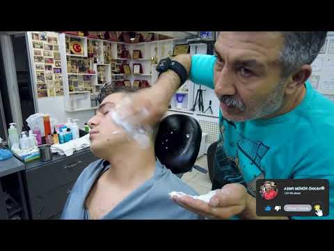 YOUR SLEEP FRIENDS BARBER MUNUR ! ASMR AMAZING MANUAL EAR AND SCALP ,BACK AND BODY MASSAGE
