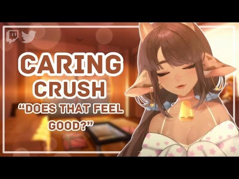 [F4M] Your Caring Crush Relaxes You to Sleep [Comfort] [Care] [Concern] [Massage] [Singing]