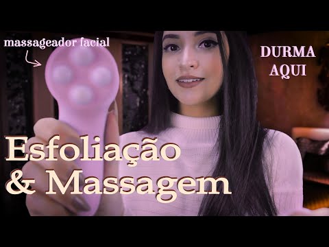 ASMR ✧ Limpeza de Pele Caseira ✧ Sono Intenso, Esfoliação e Massagem Facial ☾ ASMR SPA, ASMR BR