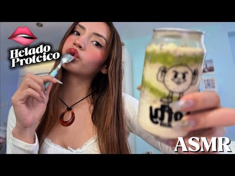 ASMR COMIENDO HELADO PROTEICO Cremoso 🍦🤤 Sonidos de Boca 👄 