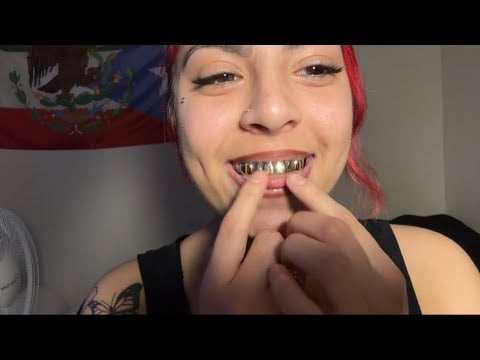 ASMR mouthsounds and grill tapping 