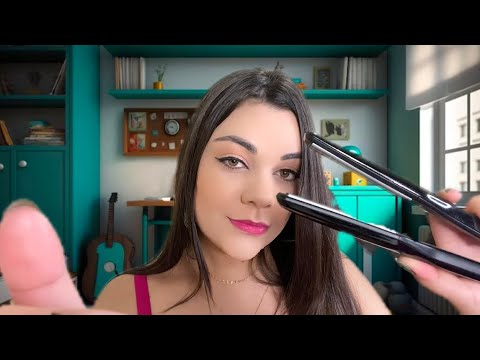 ASMR POV: AQUELA AMIGA QUE ESCOVA E FAZ CHAPINHA EM VOCÊ