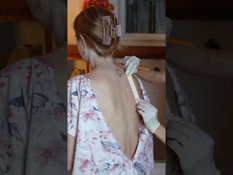 Asmr back exam #asmr #asmrsounds #asmrvideo #relaxing #relax #satisfying #satisfyingvideo #tingles