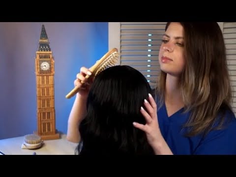 [ASMR] 🔍 Annual Scalp Check For Lice By School Nurse | Hair Brushing, Scalp Massage, Medical ASMR
