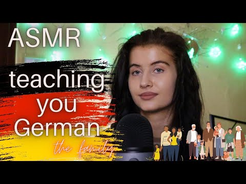 ASMR Teaching You GERMAN 🇩🇪 (family vocabulary) - soft spoken