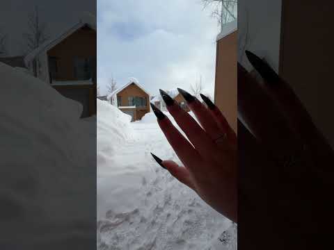 ASMR tracing and mouth sounds in the snow! #asmr #relax #visualtingle