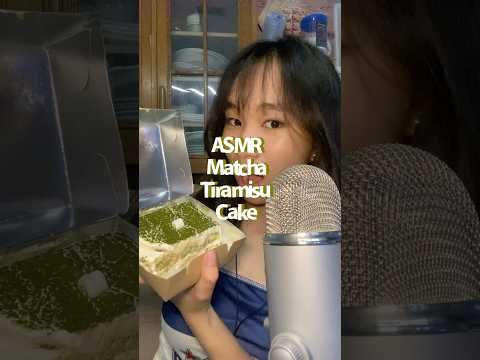 Currently craving it again #asmr #mukbang #tiramisu #matcha
