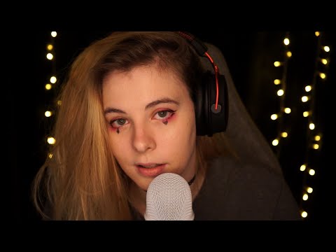 ASMR close up & breathy unintelligible whispering - blue yeti