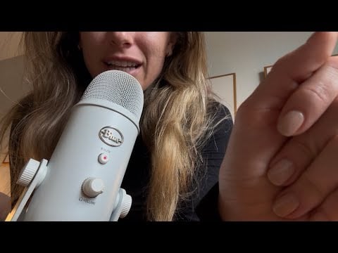 ASMR Close-Up Whisper Ramble About My Day (tongue clicking, cupped whispers)
