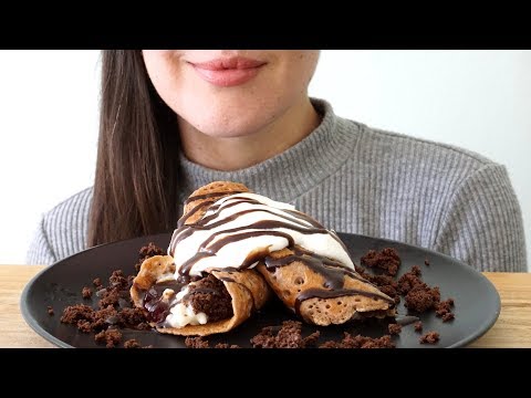 ASMR Eating Sounds: Dessert Burritos ~ Collaboration With SongByrd ASMR (No Talking)