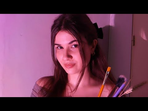 ASMR - Je trace ton visage (chuchotement et layered sounds)