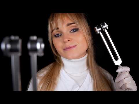ASMR | Binaural hearing tests with RINNE & WEBER test (soft sounds, timestamps)