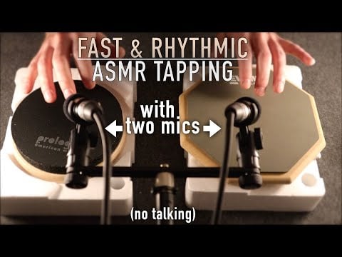 ASMR Fast & Rhythmic Tapping with TWO MICS (No Talking)