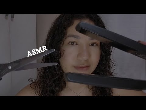 ASMR - Experiência De Salão De Cabeleireiro Do Início Ao Fim | Chapinha,Cortes,Escovação e +