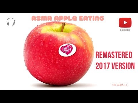 [ASMR] ★ 2017 version Close up Apple Eating Mouth sounds ★ [Mouth sounds] [No talking] [Binaural]