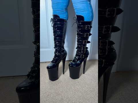 Introducing my 9inch Knee High Pleaser Boots!🖤👢 #boots #kneehighboots #shoes #fashion #fyp #heels
