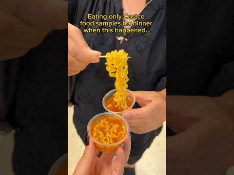 Eating only Costco food samples for dinner when this happened… #food #eating #mukbang #costco #ramen