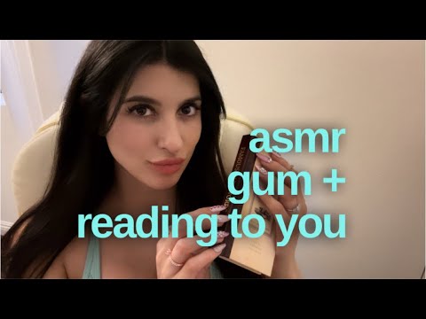 🍬💤😌📕ASMR Gum Chewing and Whispered Reading to You - Book Sounds 📕 😌 💤 🍬