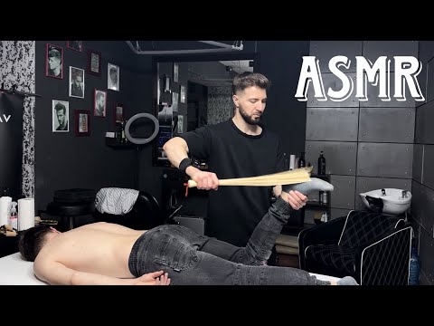 💈ASMR BARBER | Modern Back massage / New Technologies