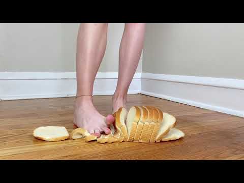 Barefoot Bread Loaf Crush - Feet ASMR