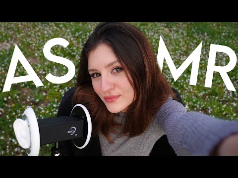 OUTSIDE ASMR 🌼 3Dio Whispers & Soft Spoken | Wind, Birds Singing, Outdoor Sounds 🍃