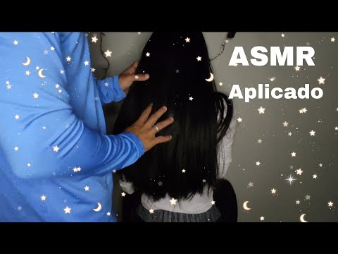 COLOQUEI MEU MARIDO PRA FAZER ASMR EM MIM 🤤 | ASMR APLICADO + SOM DE CHUVA