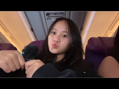 ASMR in an airplane (public asmr) 